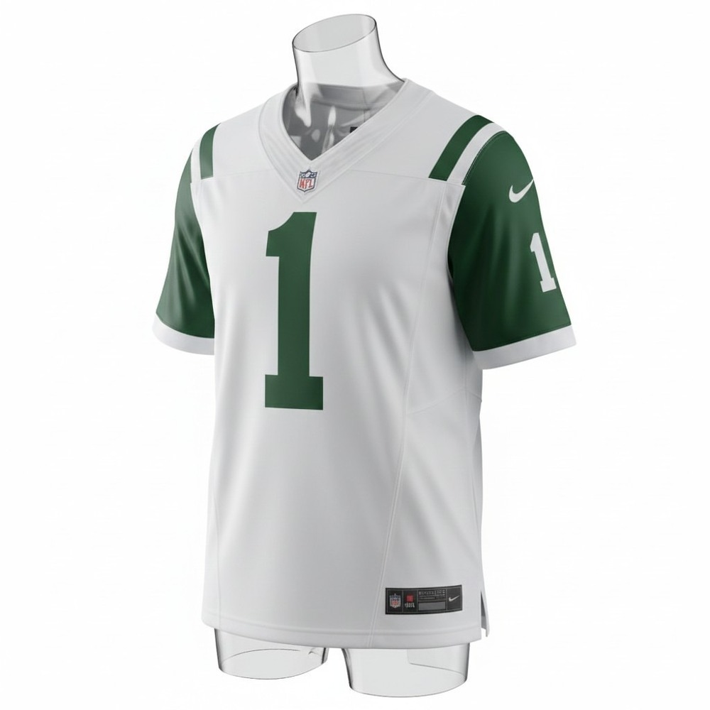New M Authentic Sauce Gardner New York Jets White 24 Nike Vapor On Field Jersey